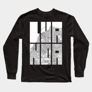 Luanda, Angola City Map Typography - Light Long Sleeve T-Shirt